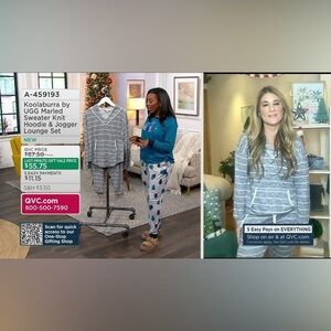 Koolaburra by UGG Women’s Large Striped Knit Loungewear Matching Set